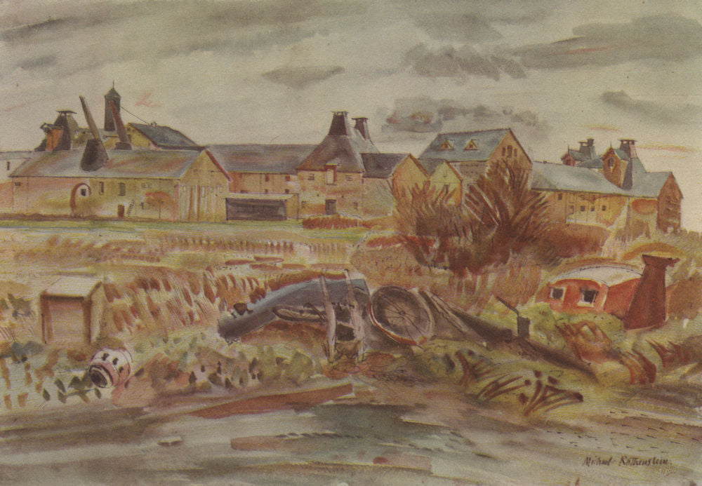 SAWBRIDGEWORTH. Taylor's Maltings, by Michael Rothenstein. Hertfordshire 1947